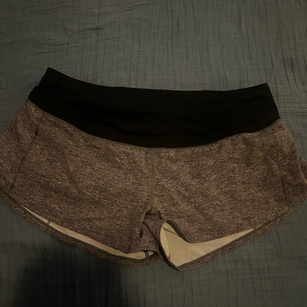 Lululemon Athletica Black and Gray Athletic Shorts